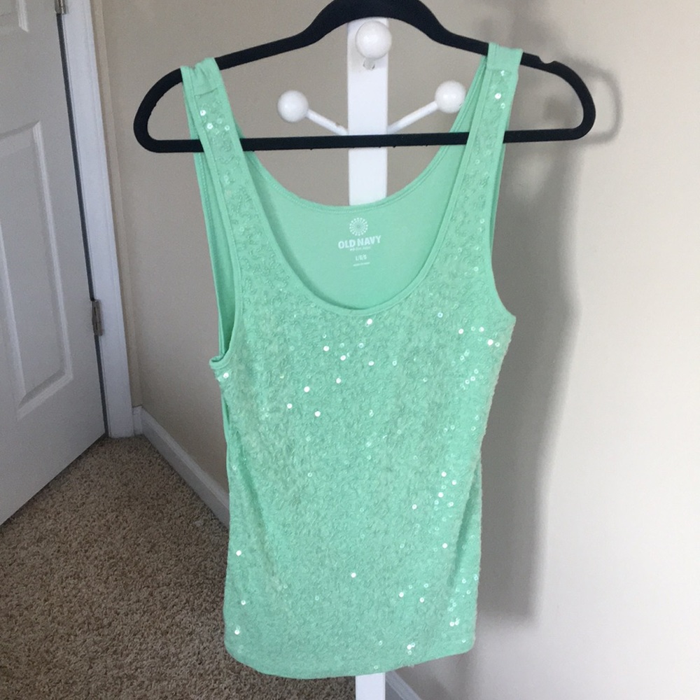 Mint Green Glitter tank